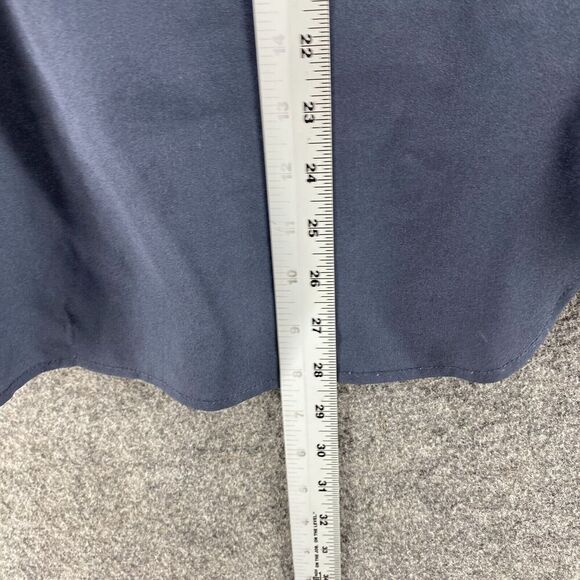 Calvin Klein Blouse Women M Medium Gray Collared Long Sleeve Pullover Casual - Picture 6 of 7